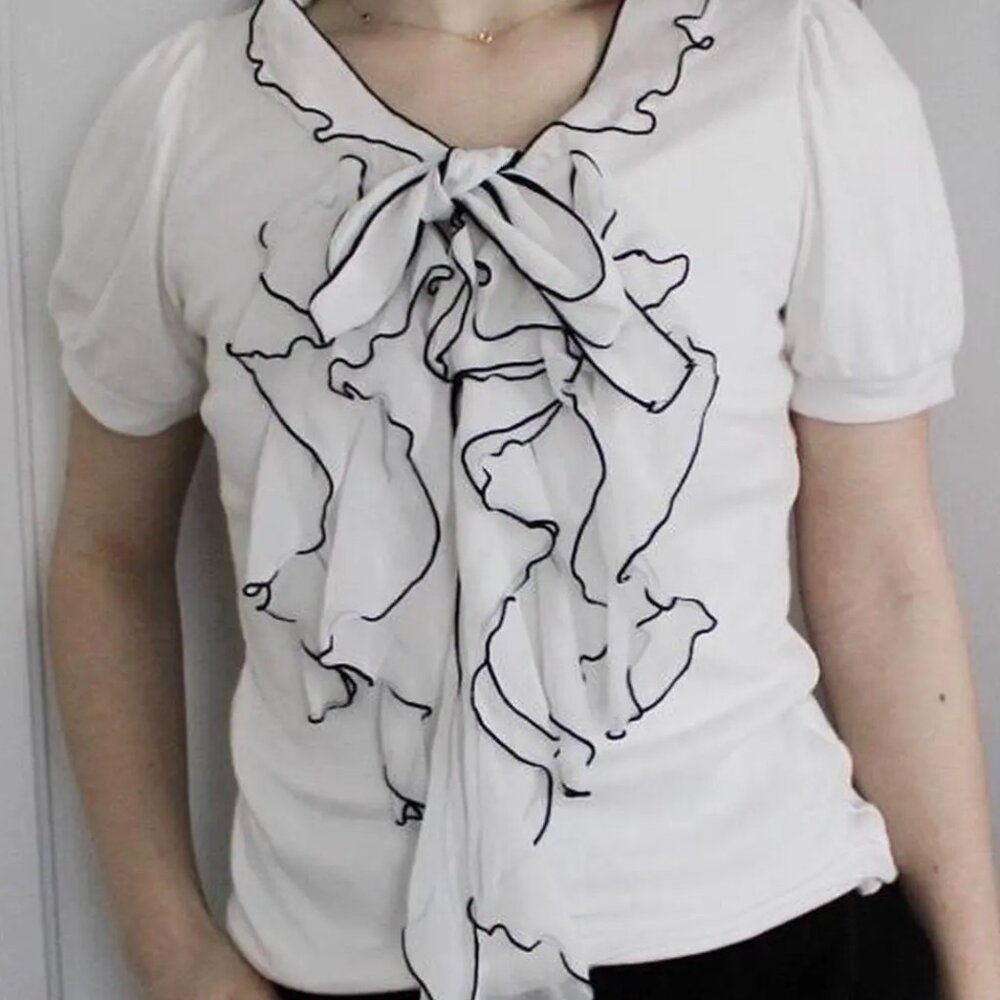 Y2K Frill detail blouse
